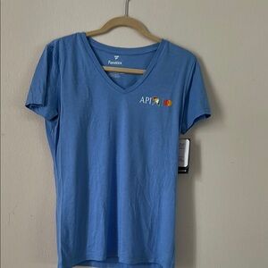 Fanatics Blue V-Neck T-Shirt with Logo